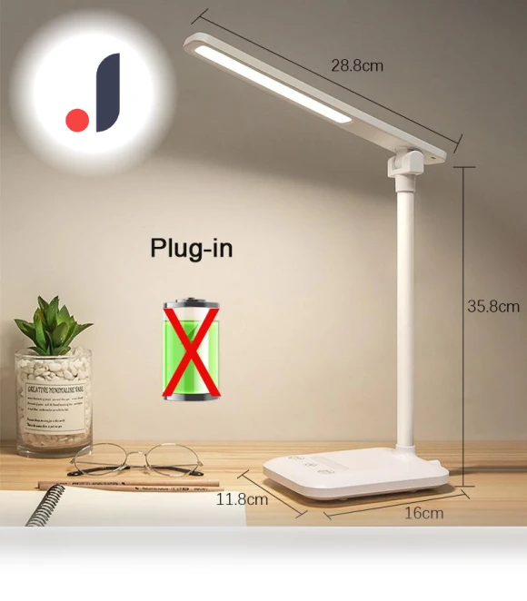 LED Desk Lamp with Touch Night Light — Study & Desk Lighting, Seahorse Home