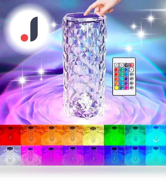 Rechargeable 16 Color RGB Rose LED Night Light — Night Lights, Stone Home