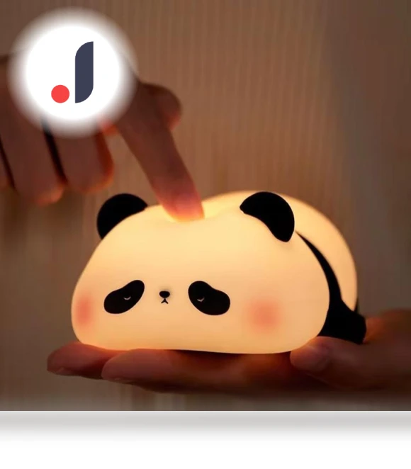 Rechargeable LED Panda Night Light with Touch Sensor — Night Lights, Tamsin