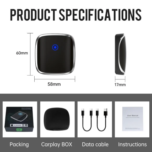 Wireless CarPlay Android Auto Adapter — Phone Accessories, A Auto Parts Mall
