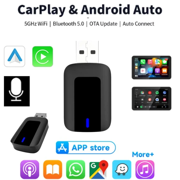 Wireless CarPlay Android Auto Adapter — Car Essentials, A Auto Parts Mall