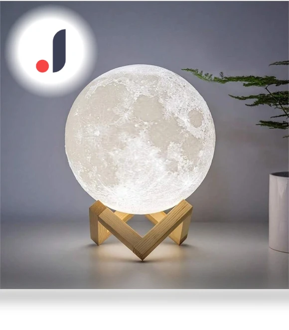 3D Moon Lamp Humidifier with Wooden Base — Desk & Table Lighting, Home Furnishing Department Mall