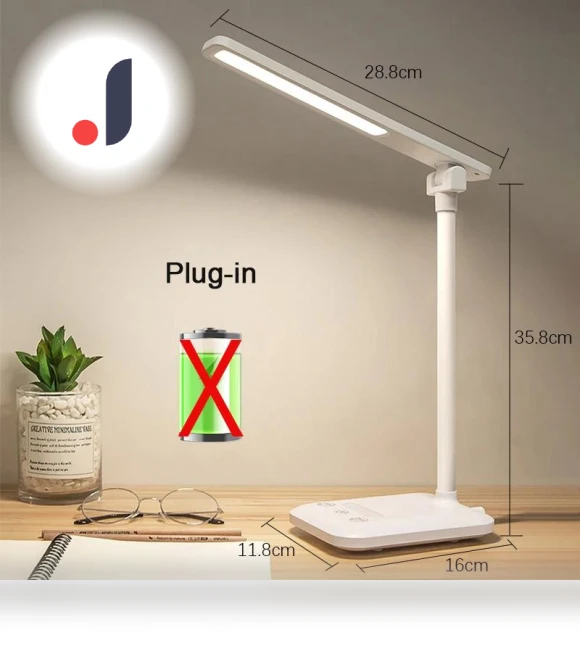 LED Desk Lamp with Touch Night Light — Study & Desk Lighting, Build My Home