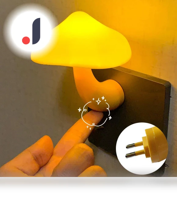 Mini LED Night Lights in Mushroom Shape — Night Lights, Cozy Cottage-Relax