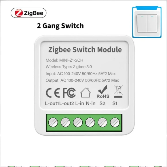 Mini Smart Switch Module — Smart Home Hubs & Controllers, Build My Home