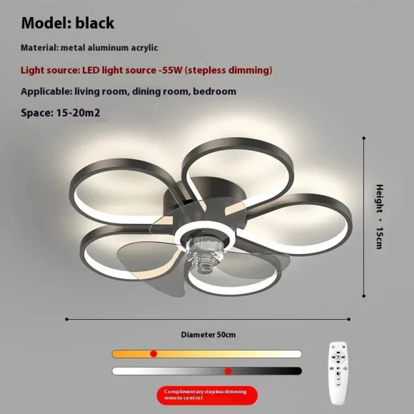 Modern Minimalist Bedroom Fan — Ceiling Fans, Rainbow Rain
