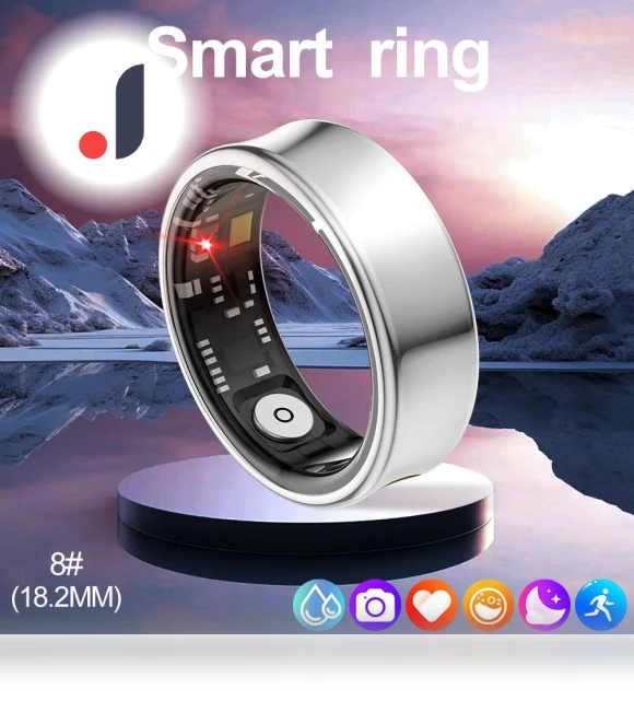 Smart Ring with Pulse, Blood Oxygen, Sleep Monitoring, Fitness Tracker — Smart Rings, SACOSDING
