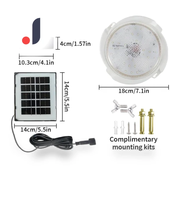 Solar LED Ceiling Light with Remote Control — Garden Illumination, Build My Home