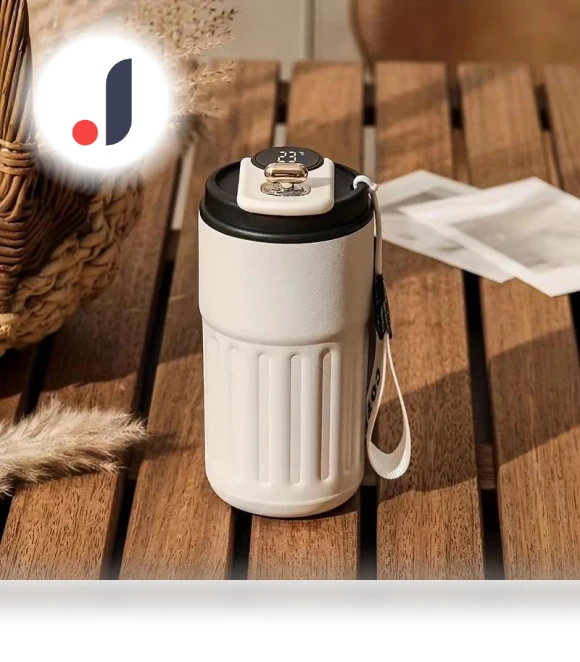 Travel Mug with Temperature Display — Travel Drinkware, Stone Home