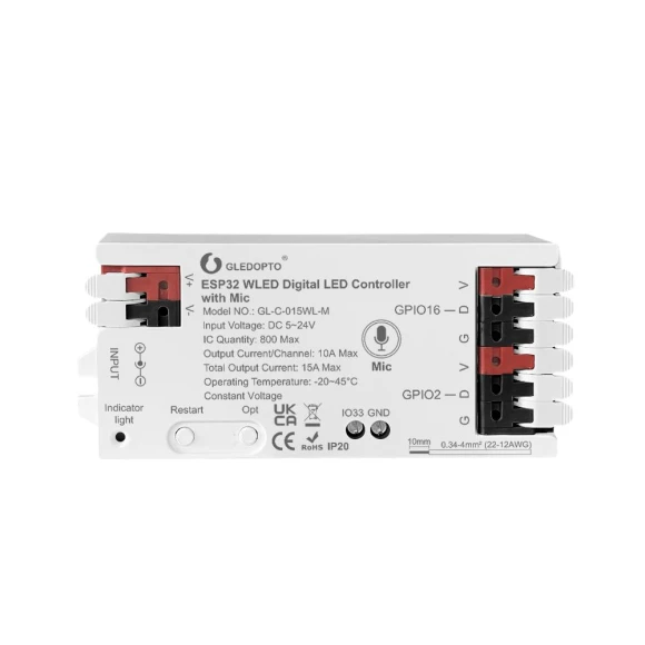 LED Controller with Microphone for Dynamic RGB Lighting — LED Strips, Good Household Items