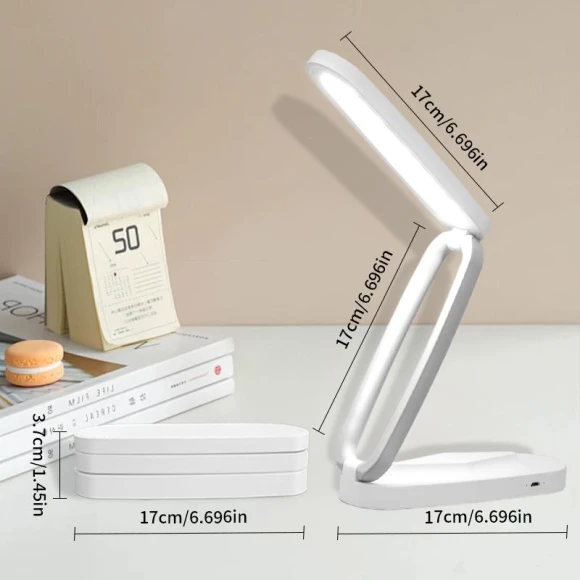 LED Foldable Desk Lamp with 3 Dimming Levels — Study & Desk Lighting, Rainbow Rain