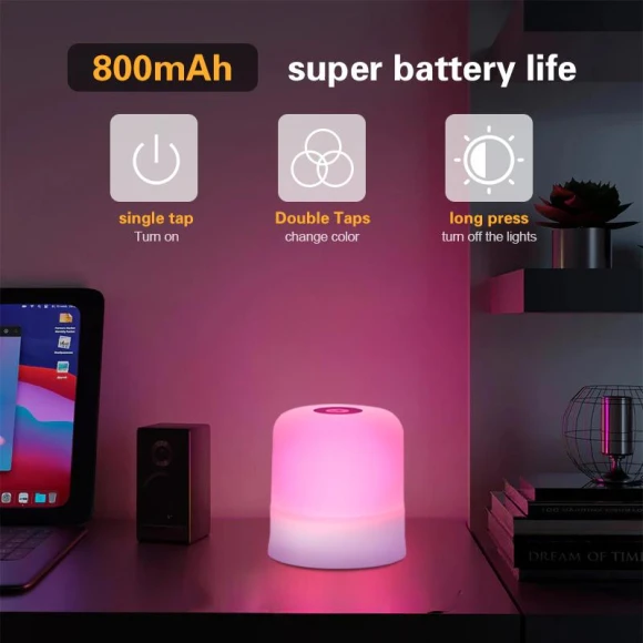 LED Night Light with Touch Control — Night Lights, Build My Home