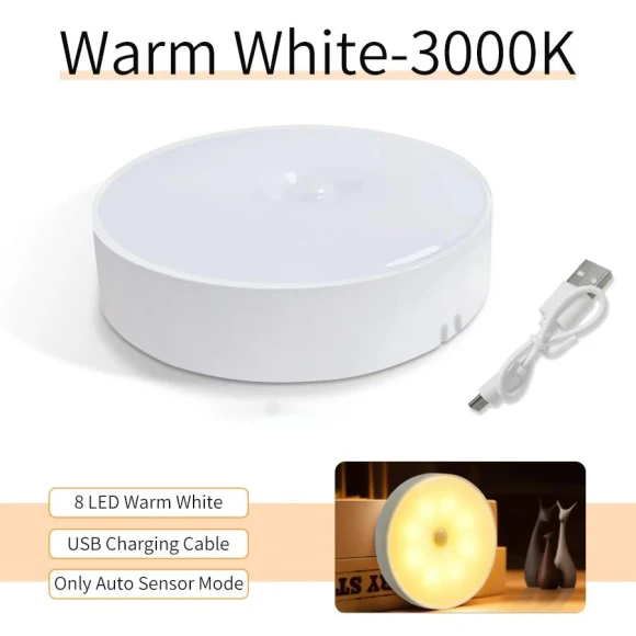 USB Rechargeable LED Night Light Motion Sensor Lights — Night Lights, Cozy Cottage-Relax