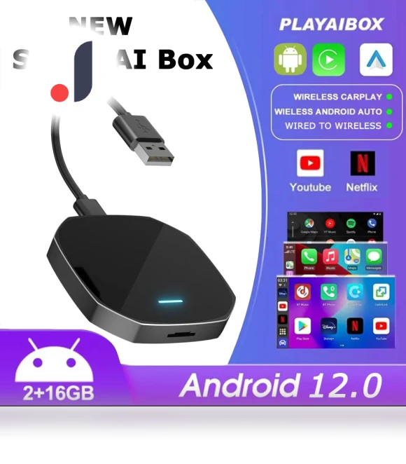 Android 12 CarPlay Smart AI Box — Stereo Receivers, JOHO - CarGear