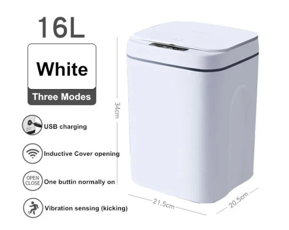 Automatic Touchless Smart Trash Bin — Kitchen Cans, Stone Home