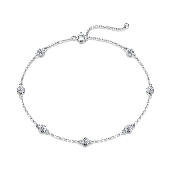 Silver Smart Bubble Bracelet with Moissanite — Smart Jewelry, JEWEL HOME