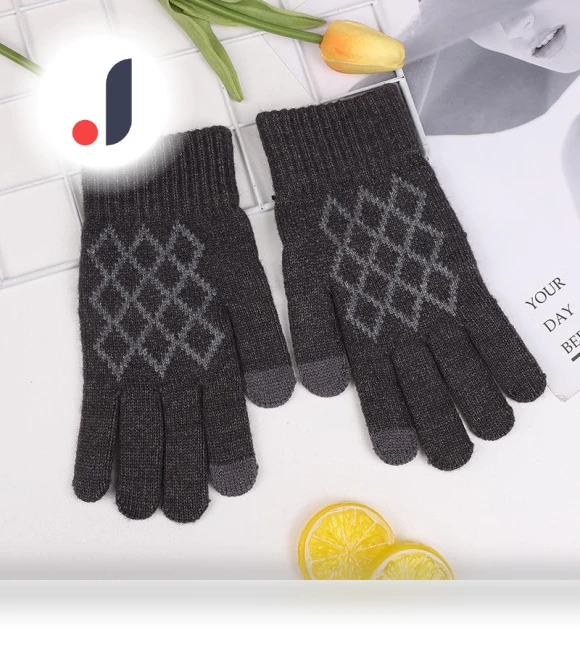 Winter Jacquard Gloves with Touchscreen — Cold Weather Gloves, Outdoor Boutique TOP