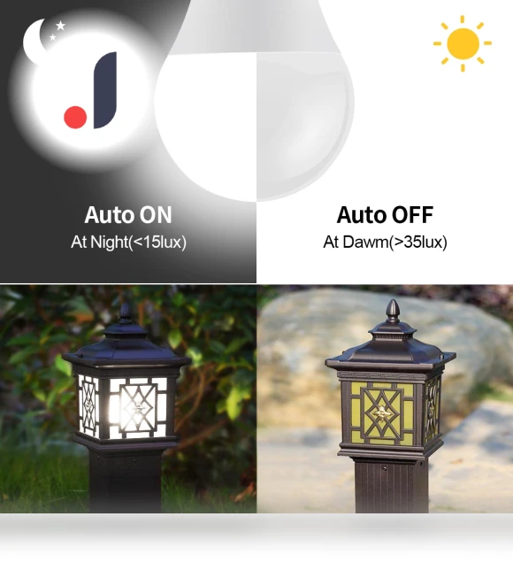 15W E27 LED Sunset to Sunrise Night Light Bulb with Light Sensor — LED, 888 Auto Parts Town