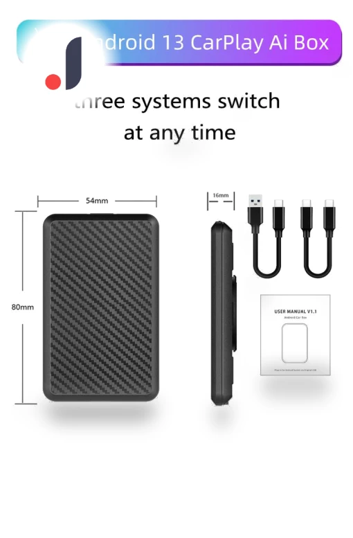 Android 13 CarPlay Ai Box — USB, JOHO - CarGear