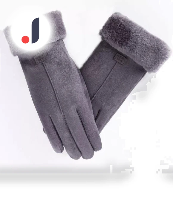 Self-Heating Fleece Gloves with Half-Open Fingers and Touchscreen — Gloves, Female s