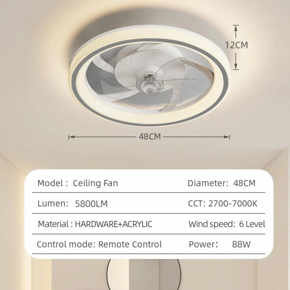 Smart Ceiling Fan With Lights — Ceiling Fans & Accessories, Luminaire Lighting Mall