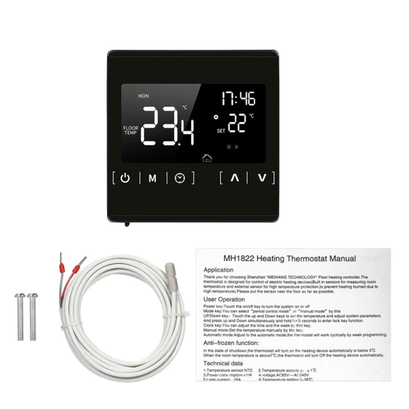 Smart LCD Thermostat with Touch Screen — Home Climate Control, Optimized General