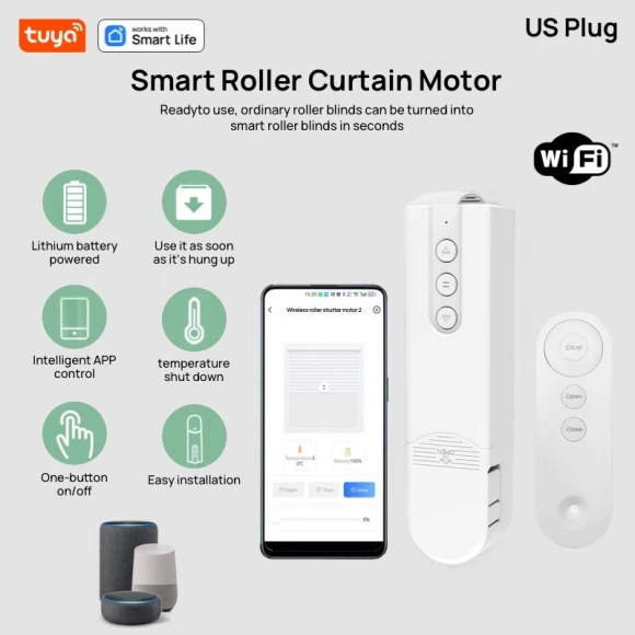 Smart Remote Electric Motorized Blinds Kit — Smart Home Hubs & Controllers, Build My Home