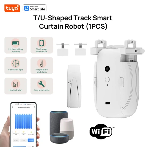 Smart WiFi Curtain Robot Holder — Smart Home Hubs & Controllers, Build My Home