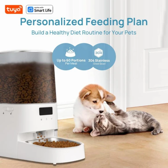Wi-Fi Enabled 5L Pet Feeder — Automatic Feeders, Build My Home