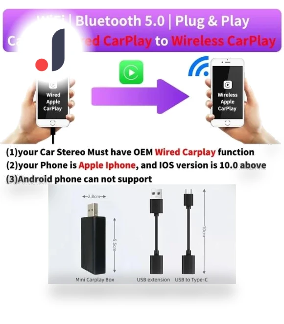 AI CarPlay Adapter — Car Accessories & Gadgets, Happy Home Mall