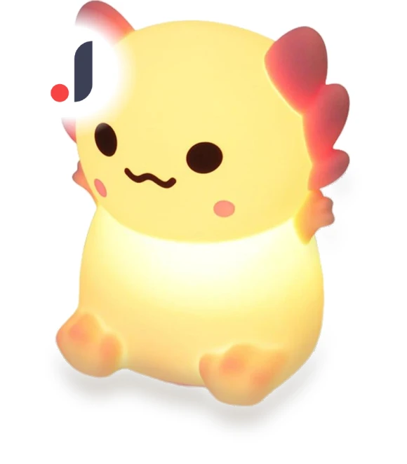 Cute Axolotl Night Light — Night Lights, AE Selection