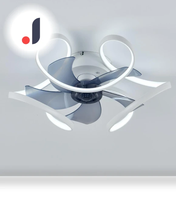 Modern Smart Ceiling Fan with Light — Overhead Lighting, Seahorse Home