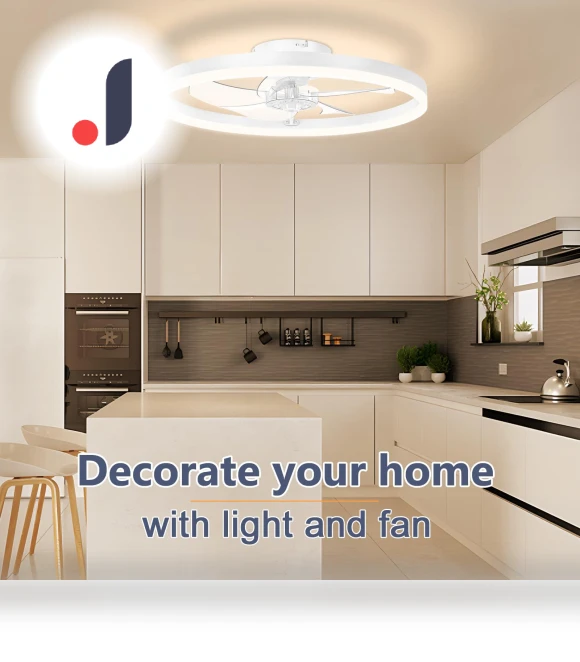 Modern Smart Ceiling Light with Fan — Overhead Lighting, Seahorse Home