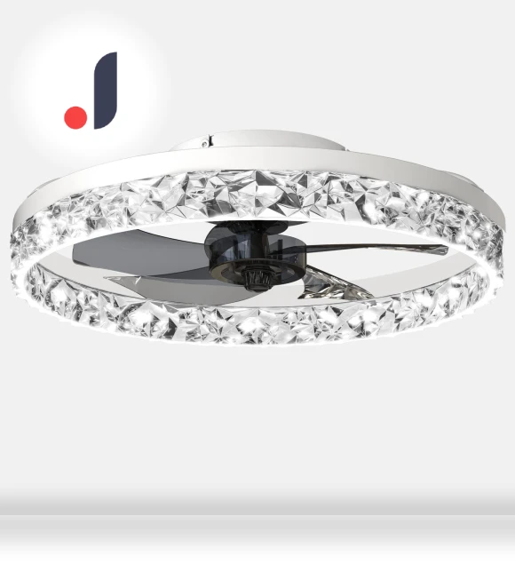 Modern Smart Chandelier Fan with LED Light — Ceiling Fan Lighting Solutions, Seahorse Home