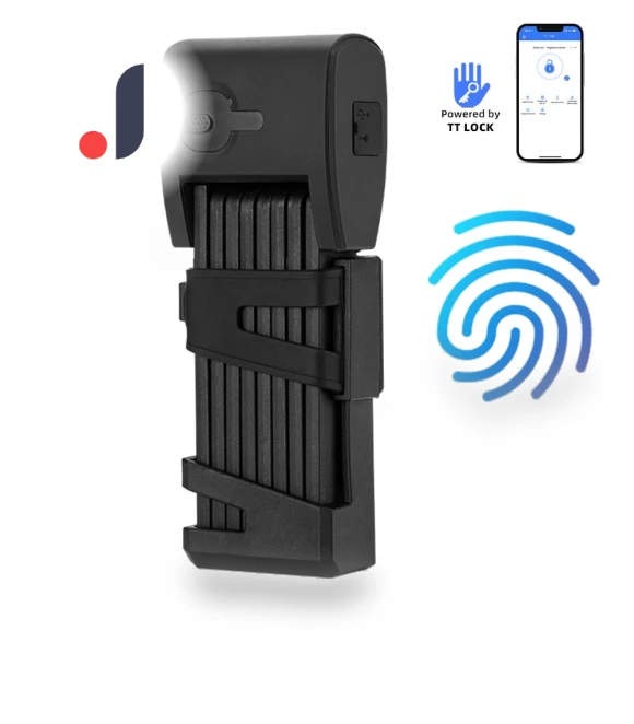 Smart Folding Bike Lock with Fingerprint Scanner — Luggage Locks, Super Dream Home