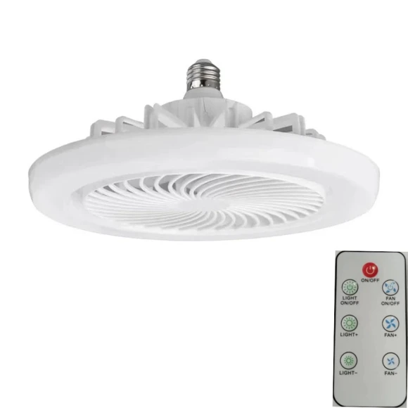 Smart Silent Ceiling Fan with Remote Control and LED Light — Ceiling Fans, Seahorse Home