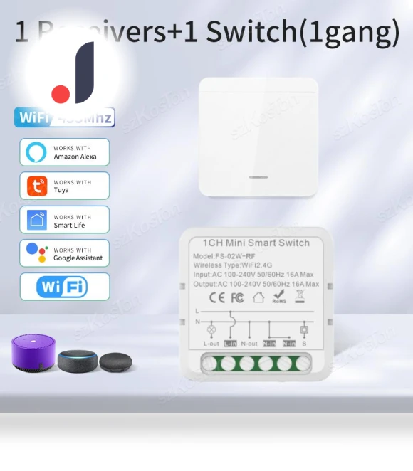 WiFi Smart Switch with Remote Control — Smart Home Modules, Super Dream Home