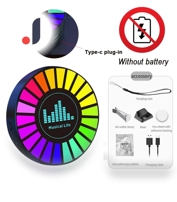 3D Smart RGB Sound Pickup LED Ambient Light — LED Strips, Auto Launcher