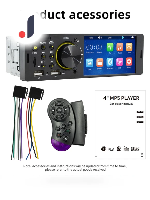 4-inch Car Radio with Touchscreen — Car Installation Essentials, Auto Launcher