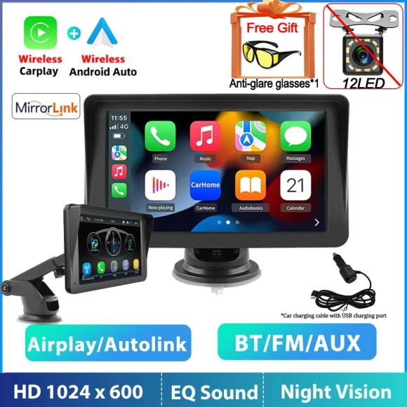 7-inch Portable Touchscreen Car Radio Receiver — Stereo Receivers, Auto Accessories Home