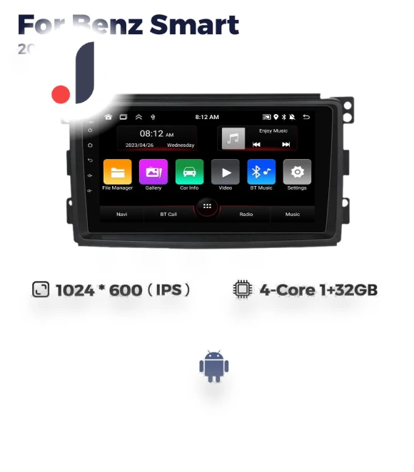Android Car Multimedia Video Player GPS — Stereo Receivers, Auto Launcher