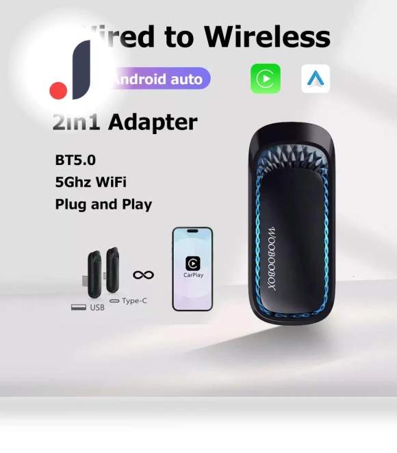 CarPlay Android Auto RGB Box Adapter — Stereo Receivers, Auto Launcher