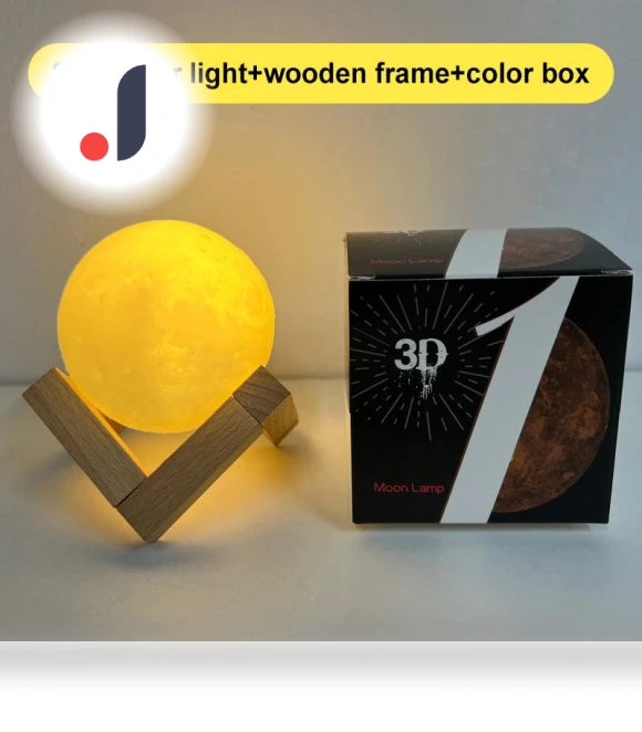 Rechargeable Moon Lamp with 3D Print — Night Lights, Auto Launcher