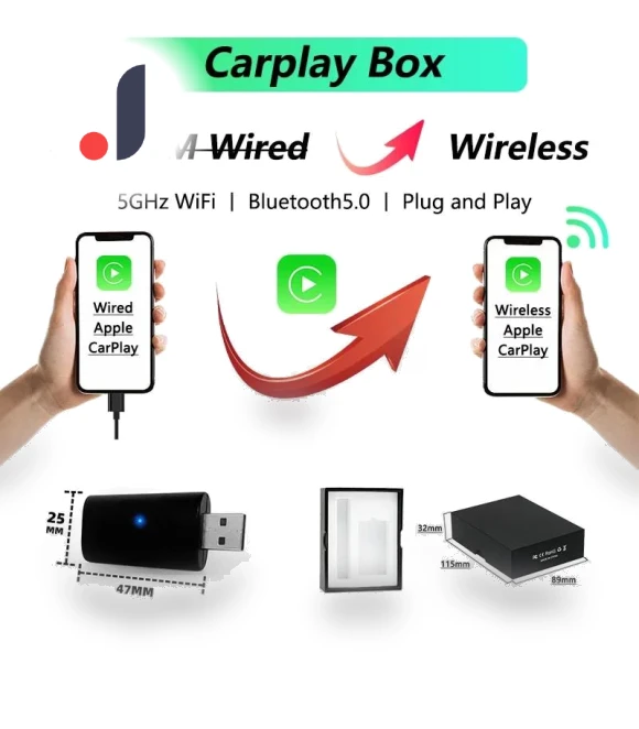 RGB Mini CarPlay AI Box — Stereo Receivers, Auto Launcher