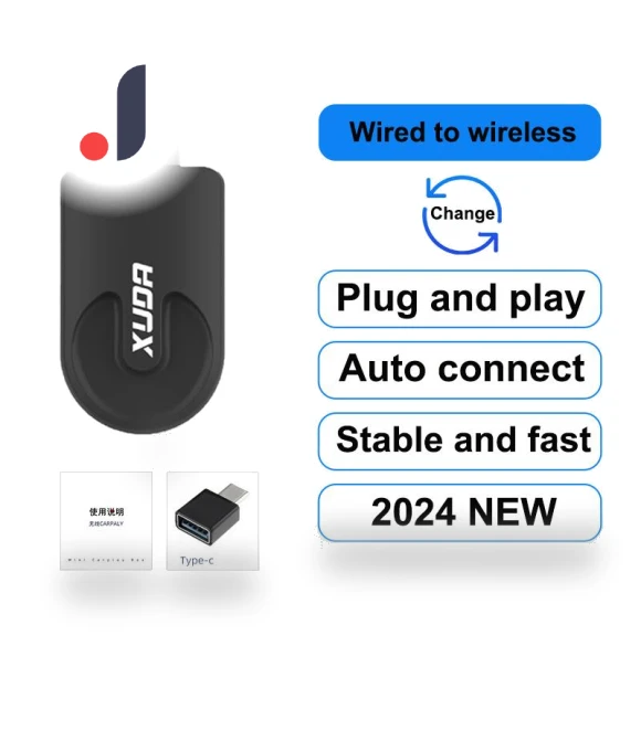 2-in-1 Wireless CarPlay Adapter — Stereo Receivers, Wrigleys