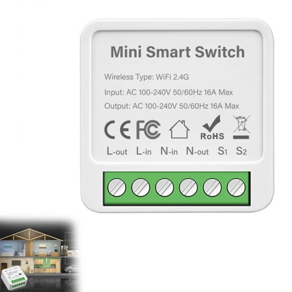 2-Position Mini Smart Switch — Smart Home Hubs & Controllers, Homeware Essentials