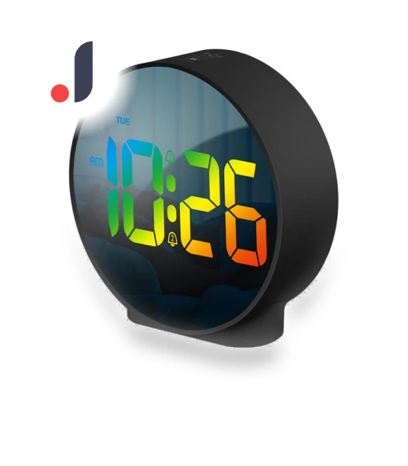 Colorful Mini Digital Alarm Clock with Weekday Display — Alarms & Clocks, DC-HOME-4