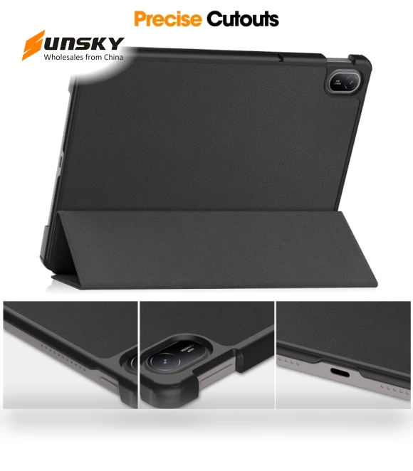 3-Fold Holder Smart Leather Tablet Case for Huawei Matepad SE 11 — Keyboard Cases, Huawei