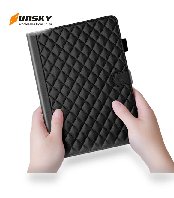 Rhombus Lattice Leather Smart Tablet Case for iPad 10th Gen 10.9 2022 — Keyboard Cases