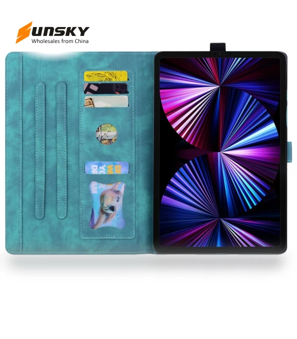 Cartoon Sakura Cat Embossed Smart Leather Tablet Case for iPad 10th Gen 10.9 2022 — Keyboard Cases